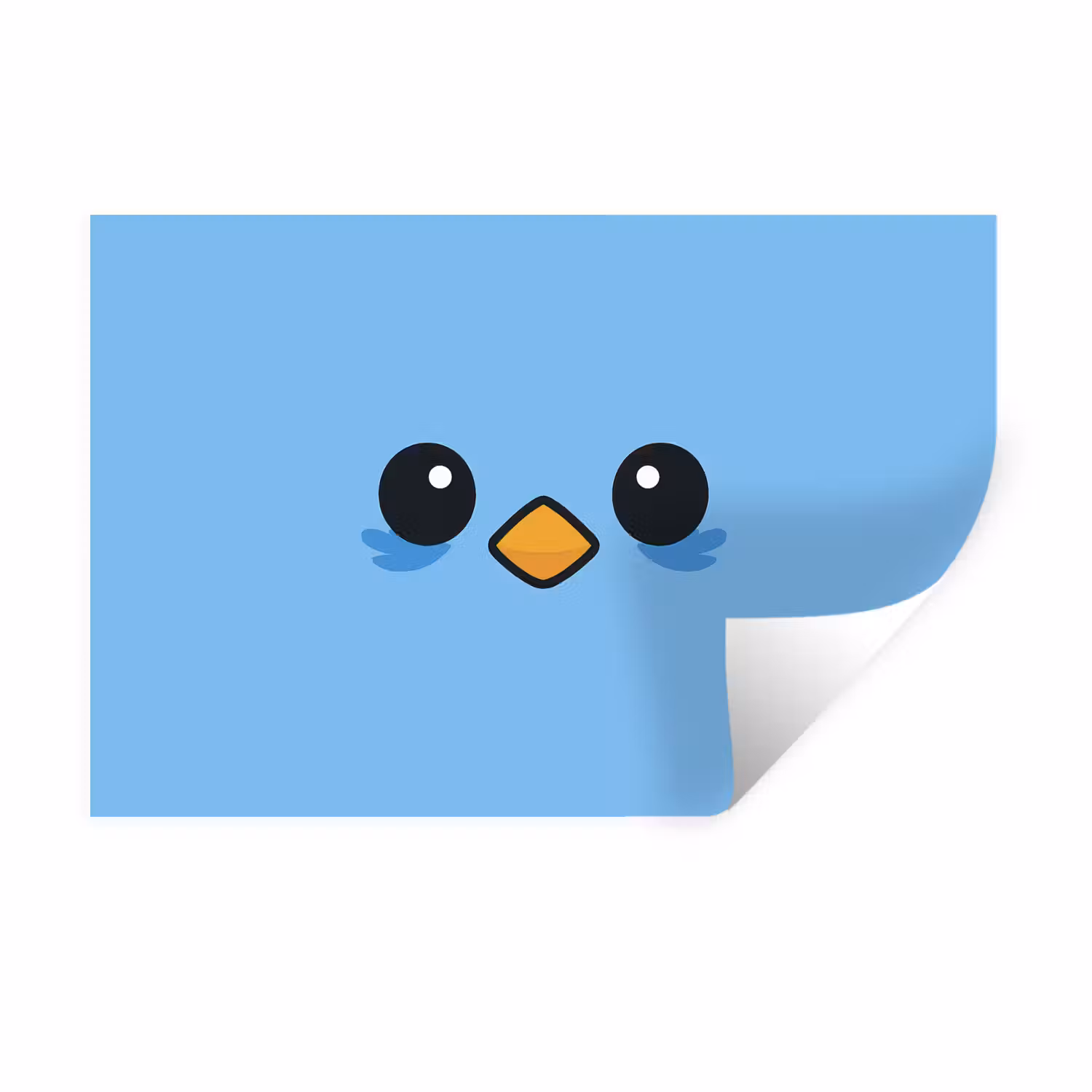Wandtattoo – Vogel - Blau - Einfach