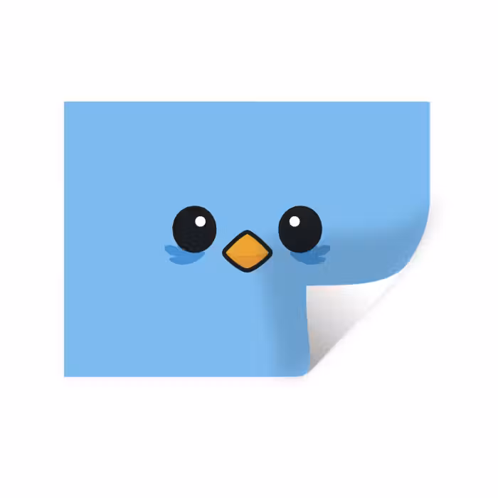 Wandtattoo – Vogel - Blau - Einfach