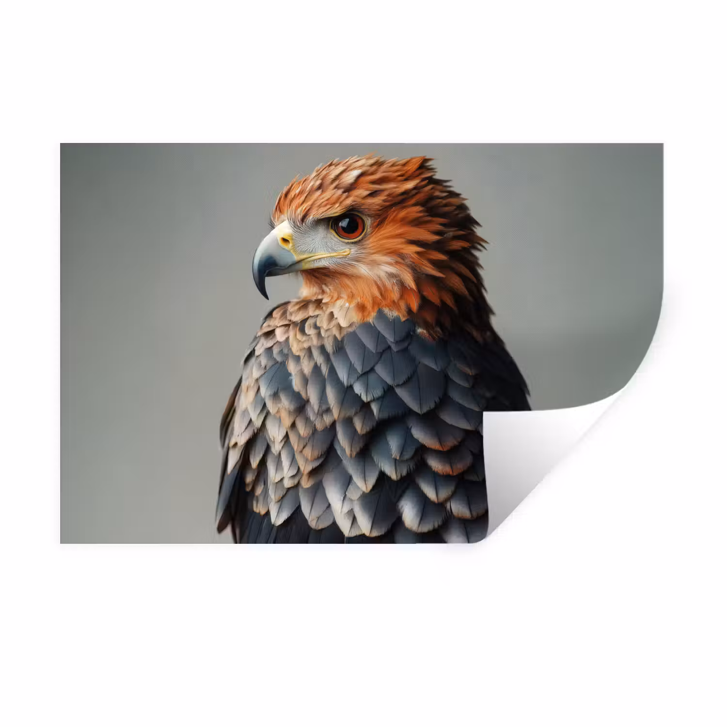 Wandtattoo – Vogel - Realistisch - Federn - Braun