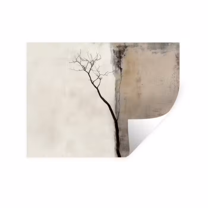 Wandtattoo – Wabi sabi - Pflanze - Beige