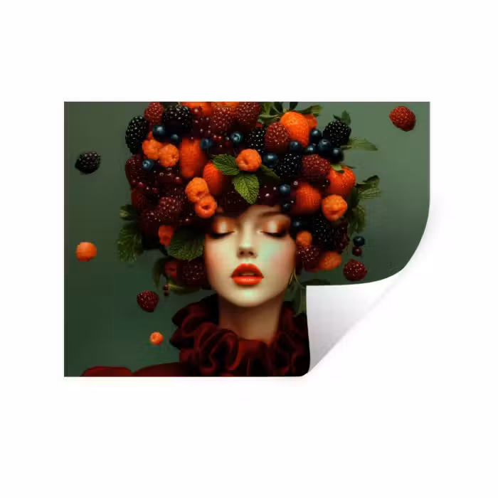 Wandtattoo – Weiblich - Erdbeeren - Himbeeren - Brombeeren - Beeren
