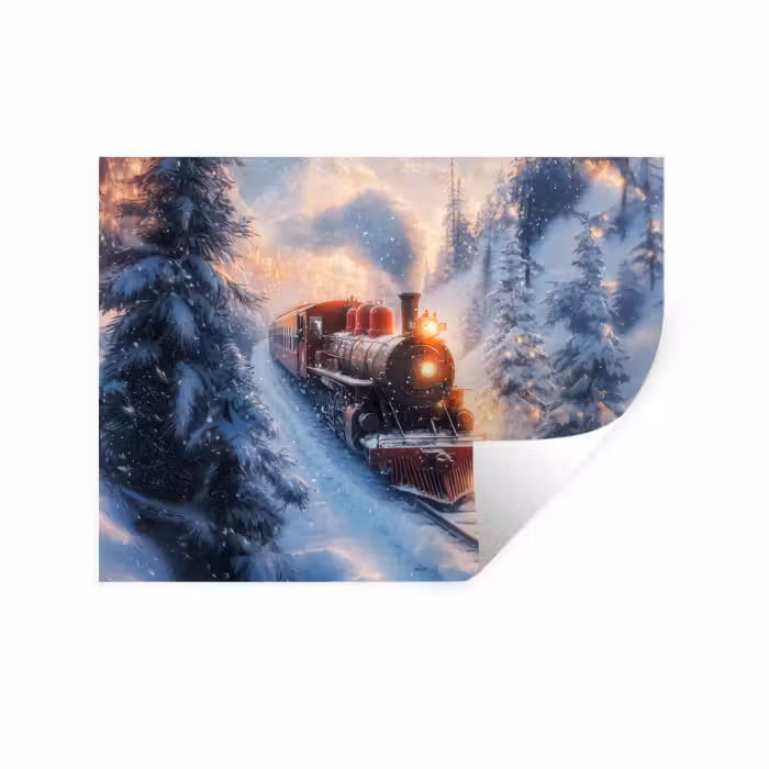 Wandtattoo – Weihnachtszug - Schnee - Winter - Weihnachten