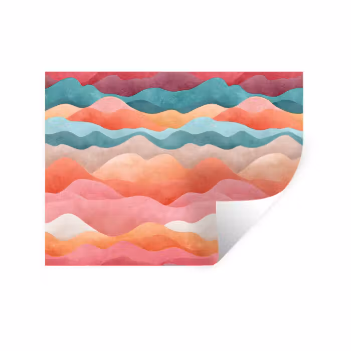 Wandtattoo – Wellen - Bunt - Abstrakt