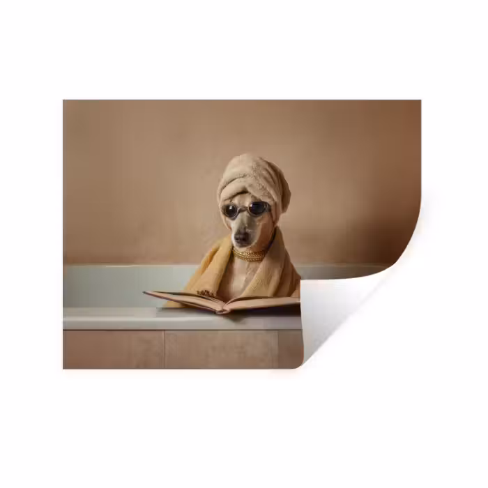 Wandtattoo – Bad - Hund - Buch - Sonnenbrille