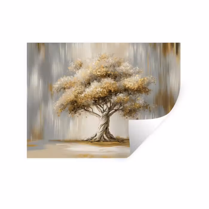 Wandtattoo – Baum - Blätter - Abstrakt - Weiß