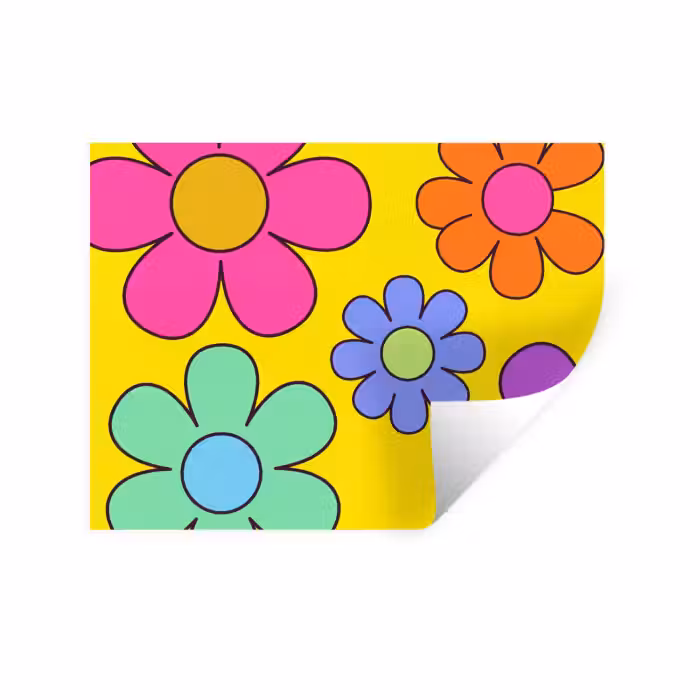 Wandtattoo – Blumen - Illustration - Farbenfroh