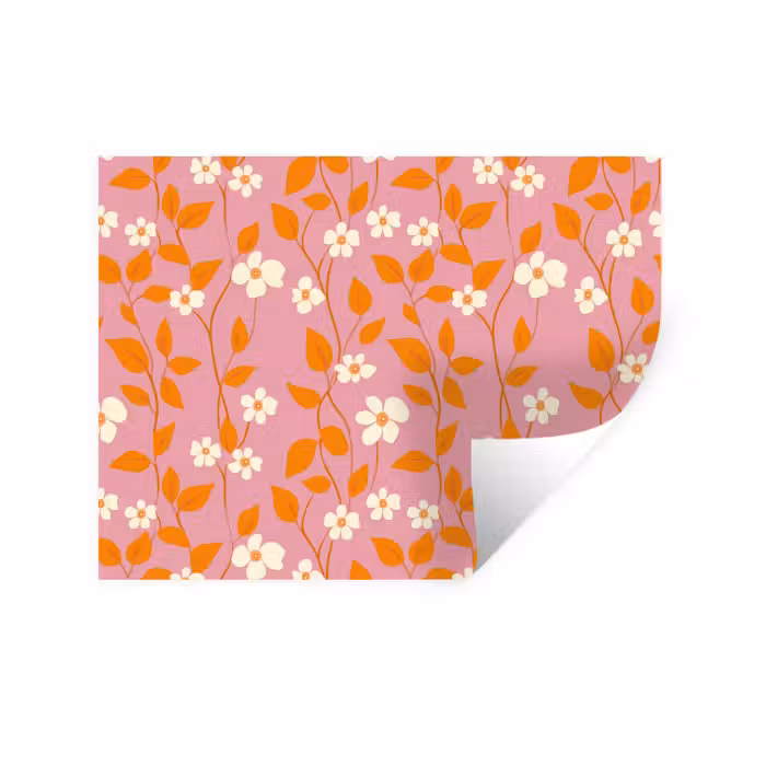 Wandtattoo – Blumen - Muster - Orange