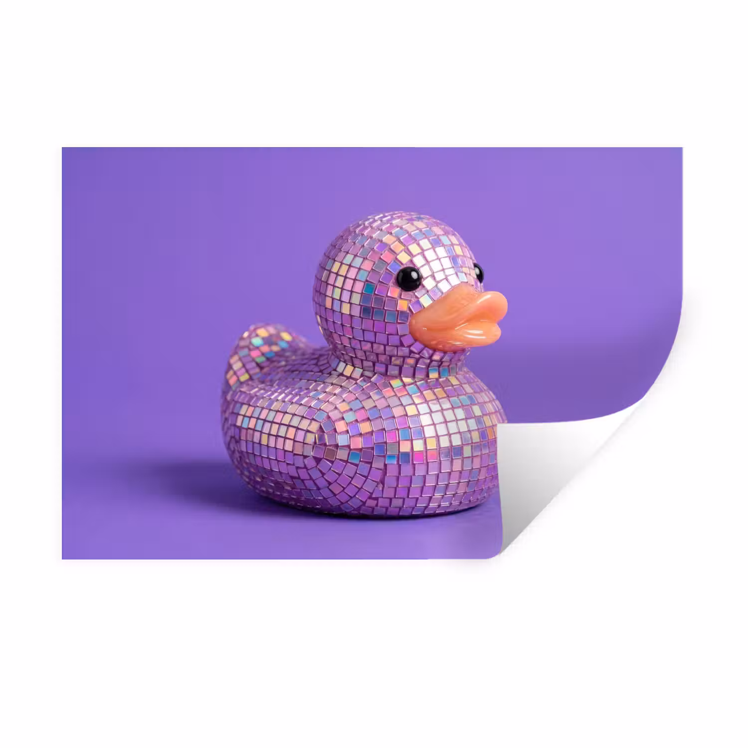 Wandtattoo – Disco - Ente - Lila