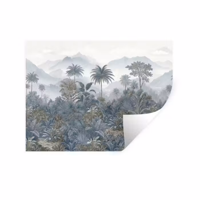 Wandtattoo – Dschungel - Landschaft - Blau
