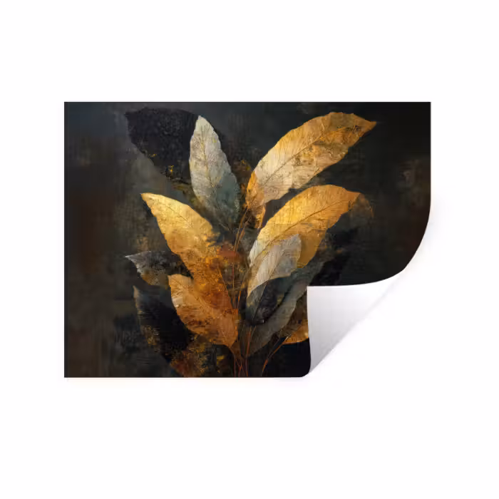 Wandtattoo – Golden Leaf Komposition - Botanical Luxury