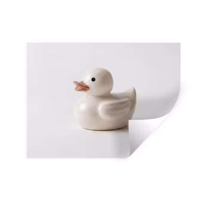 Wandtattoo – Gummi-Ente - Minimalistisch - Weiß