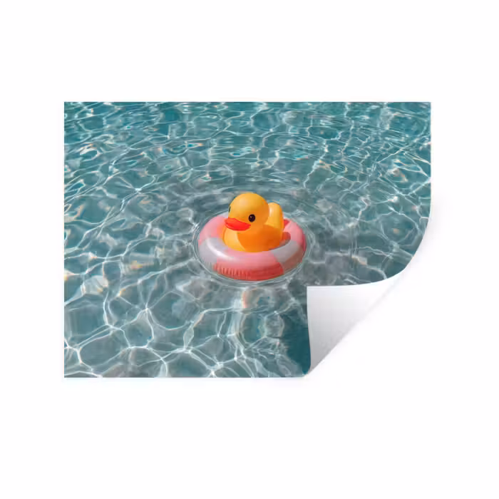 Wandtattoo – Gummi-Ente - Schwimmband - Gelb