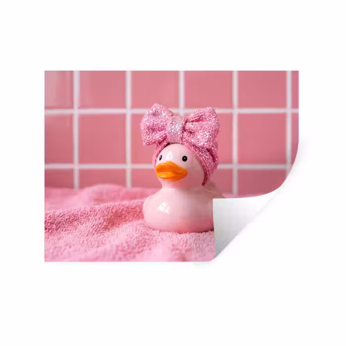 Wandtattoo – Gummi-Ente -Strik - Rosa