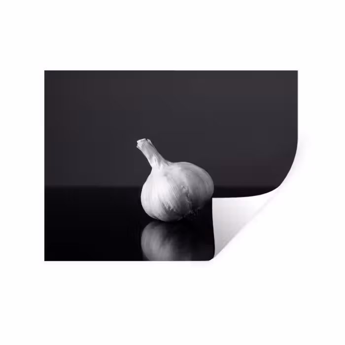 Wandtattoo – Knoblauch - Schwarz - Weiß