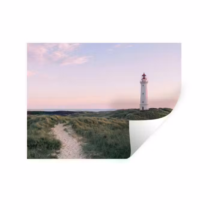 Wandtattoo – Leuchtturm - Dünenlandschaft - Meer
