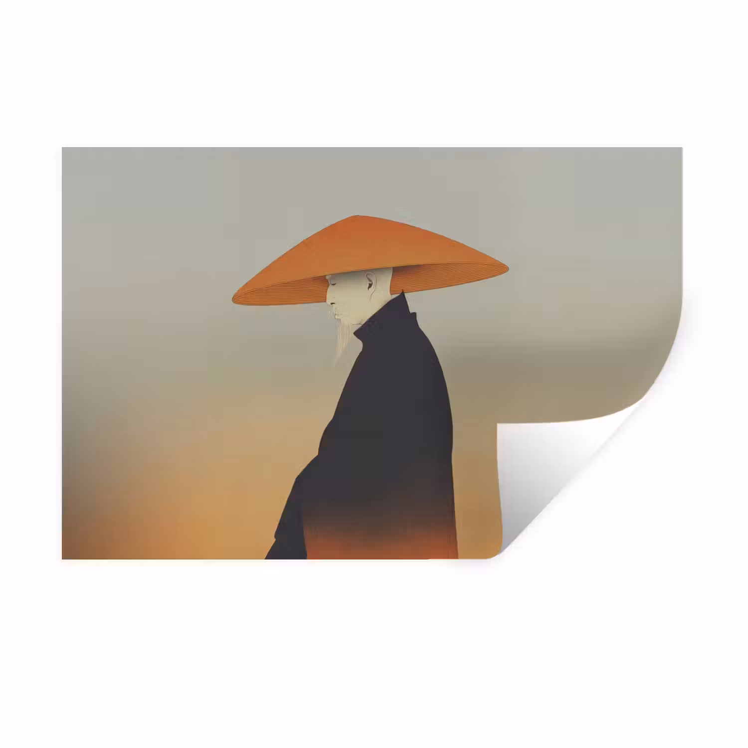 Wandtattoo – Minimalistisch - Scherenschnitt - Orange