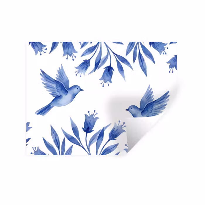 Wandtattoo – Modern - Vögel - Delfter Keramik
