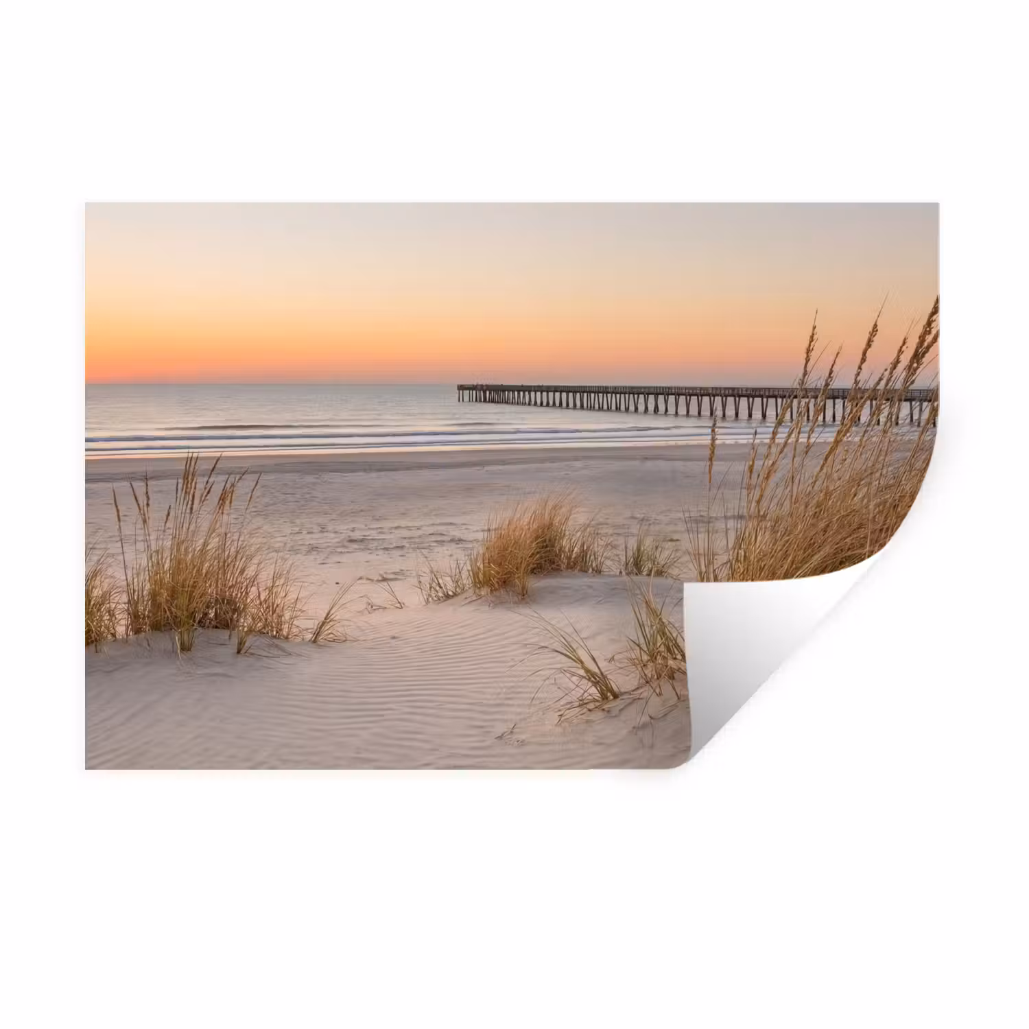 Wandtattoo – Pier - Sonnenuntergang - Strand