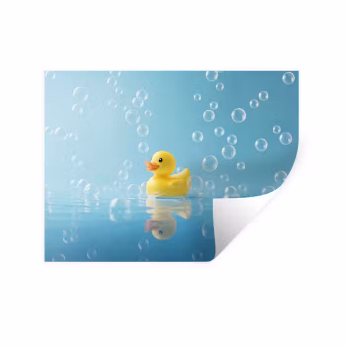 Wandtattoo – Seifenblasen - Gummi-Ente - Gelb