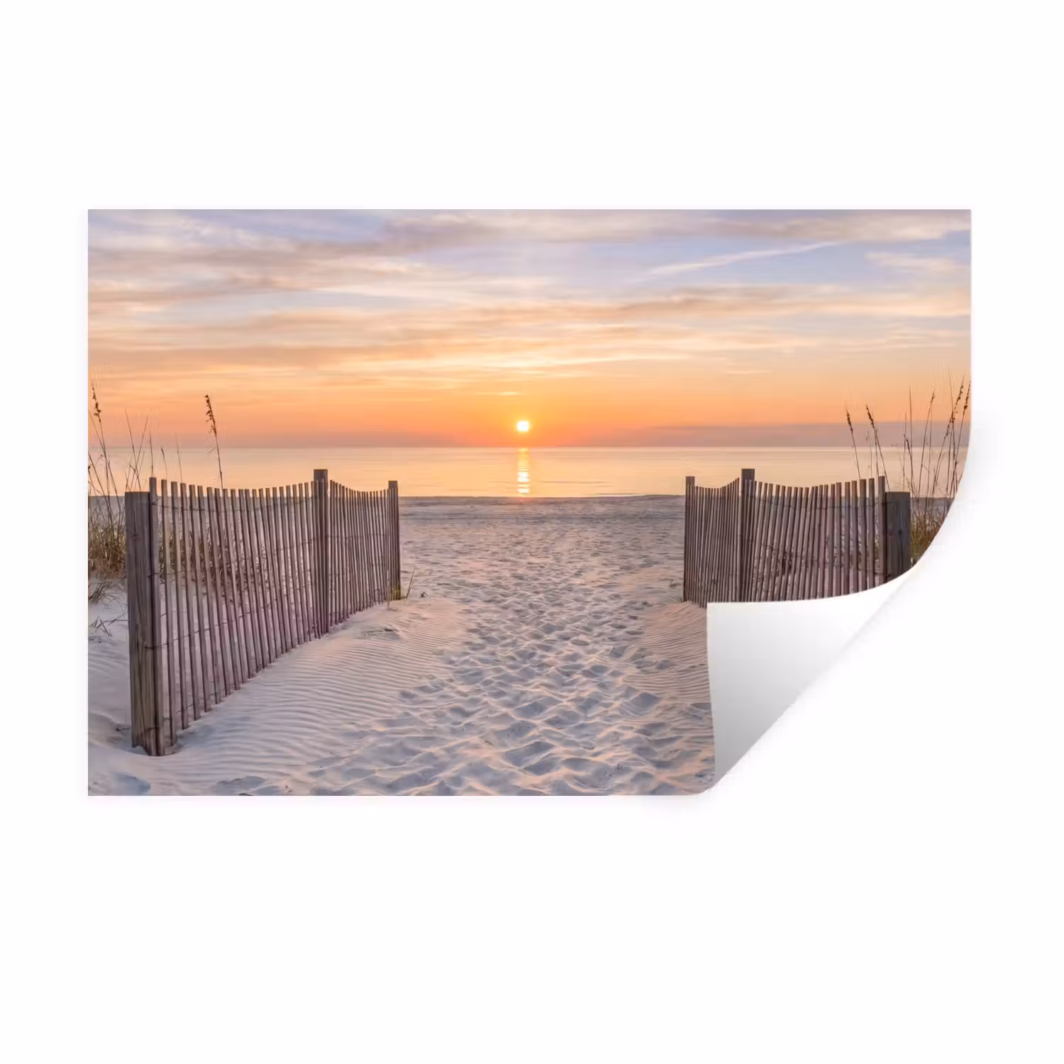 Wandtattoo – Sonnenuntergang - Strand - Sand
