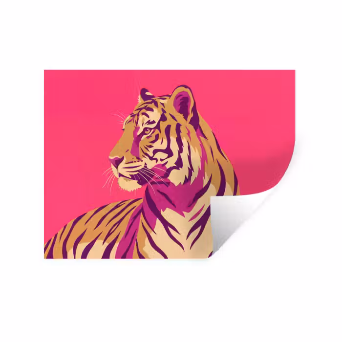 Wandtattoo – Tiger - Modern - Neon