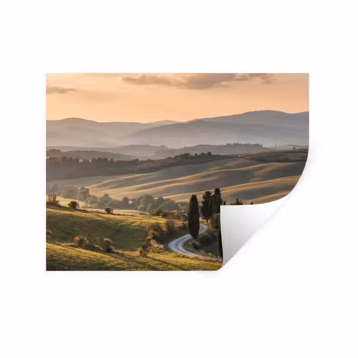 Wandtattoo – Toskana - Landschaft - Hügel