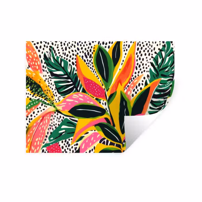 Wandtattoo – Tropical - Blätter - Schwarz und weiß