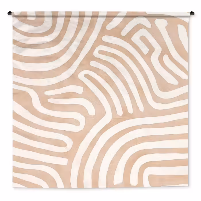 Wandteppich - Beige - Erde Muster