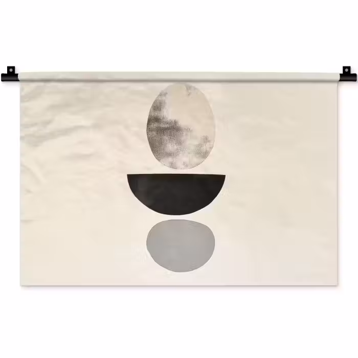 Wandteppich - Beige - Japandi - Wabi sabi