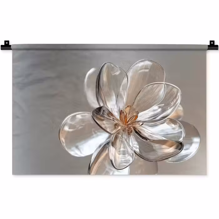 Wandteppich - Blume - Gläser - Transluzent
