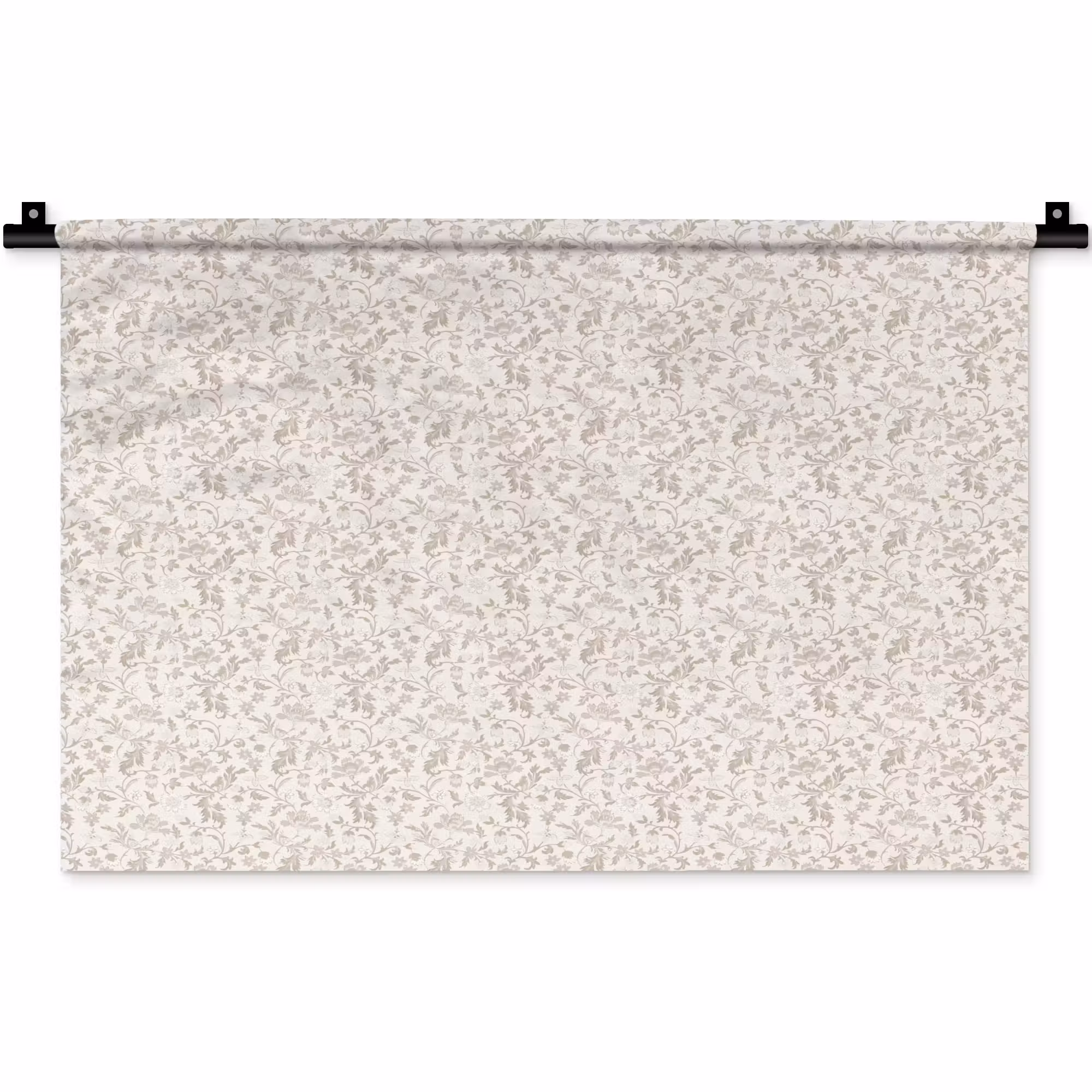 Wandteppich - Blumen - Muster - Taupe