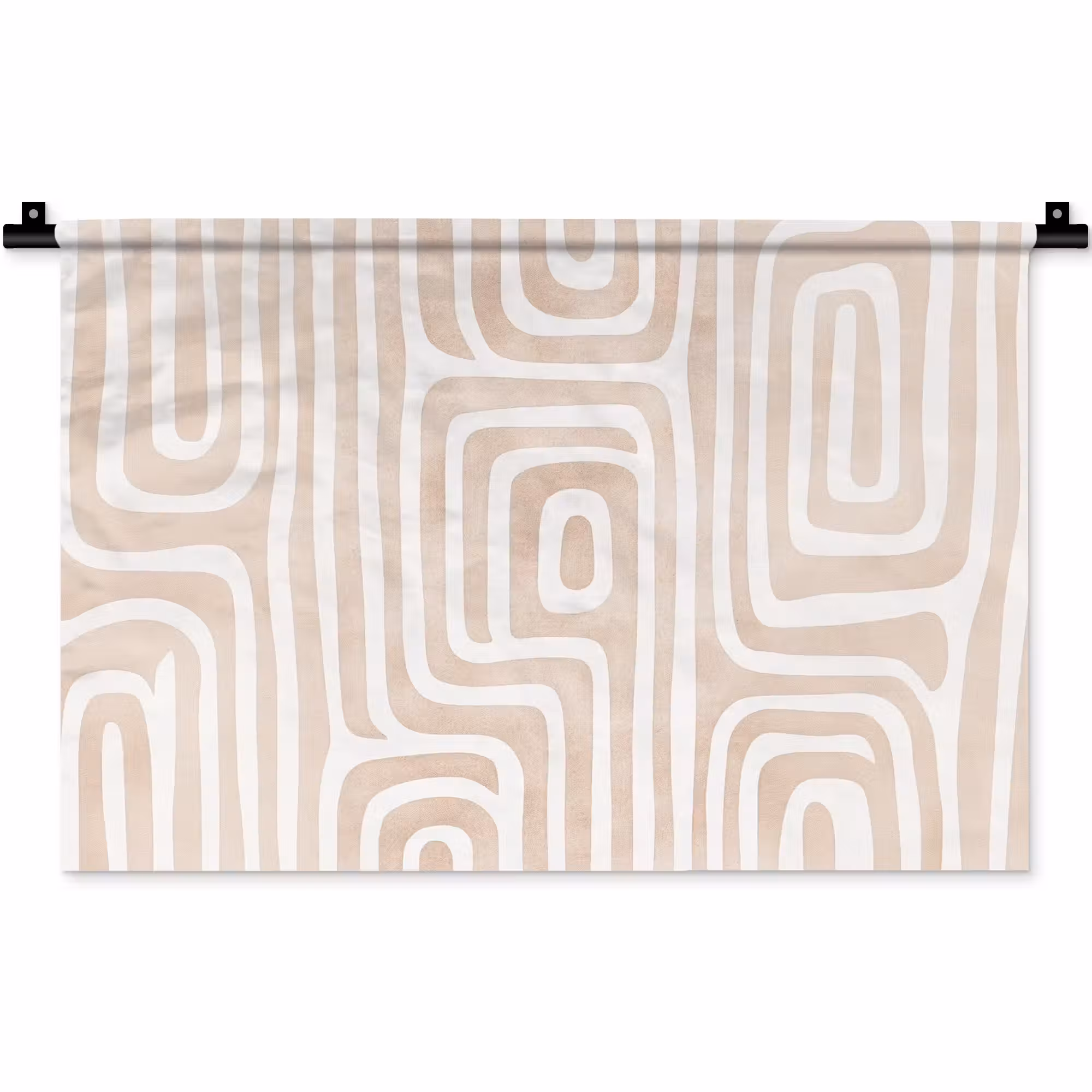 Wandteppich - Dekorativ - Labyrinth - Beige