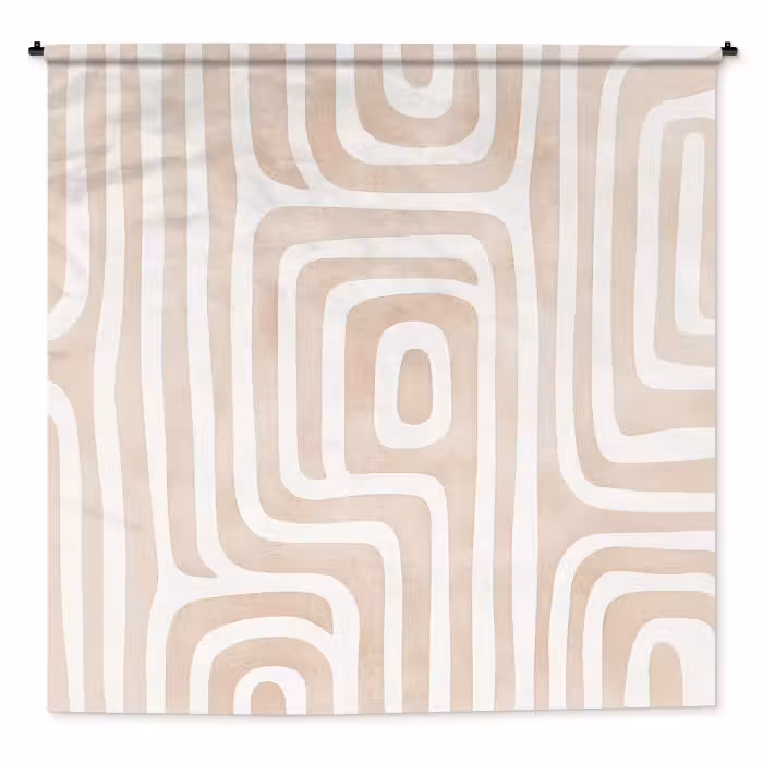 Wandteppich - Dekorativ - Labyrinth - Beige