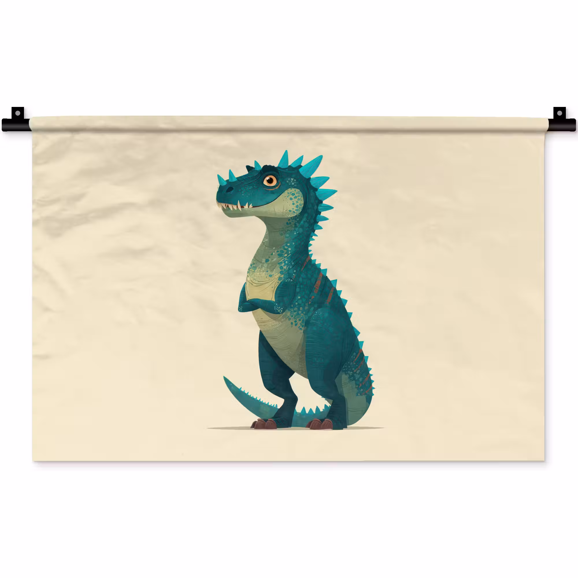 Wandteppich - Dinosaurier - Türkis - Stacheln