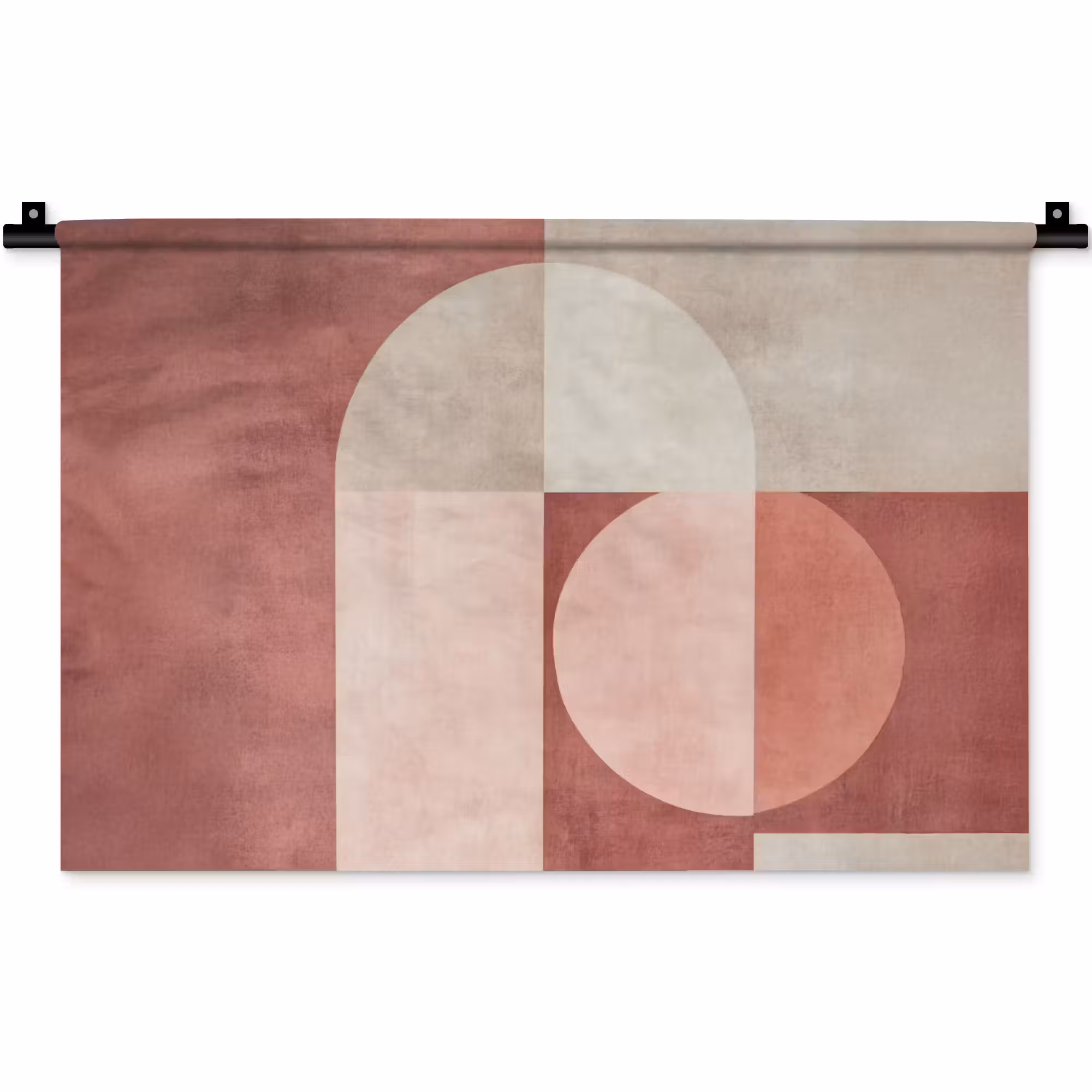 Wandteppich - Figuren - Abstrakt - Rosa