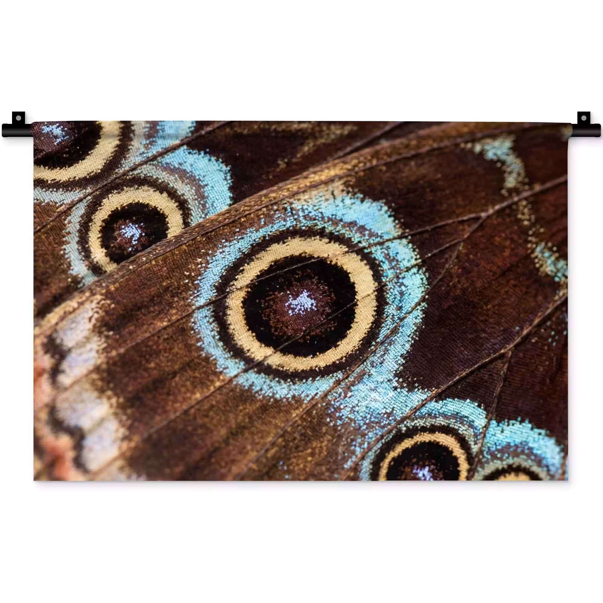 Wandteppich - Flügel - Schmetterling - Blau