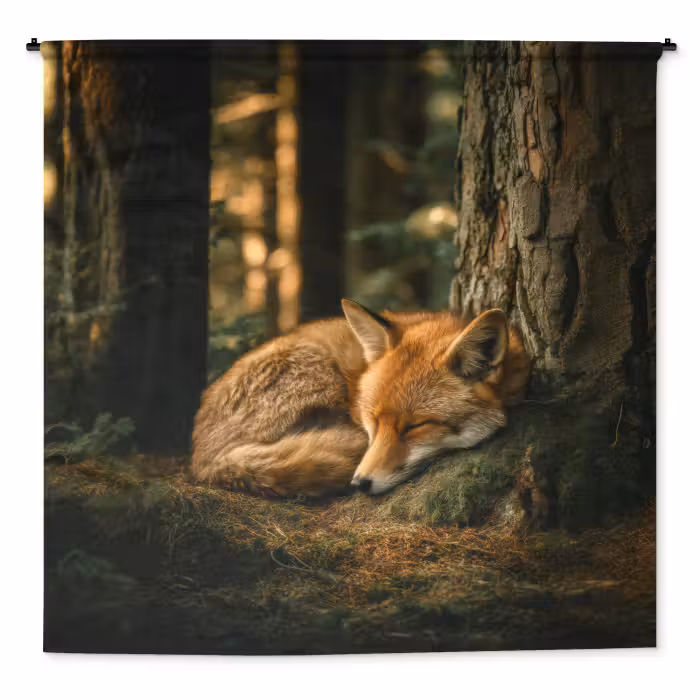 Wandteppich - Fuchs - Wald - Schlaf