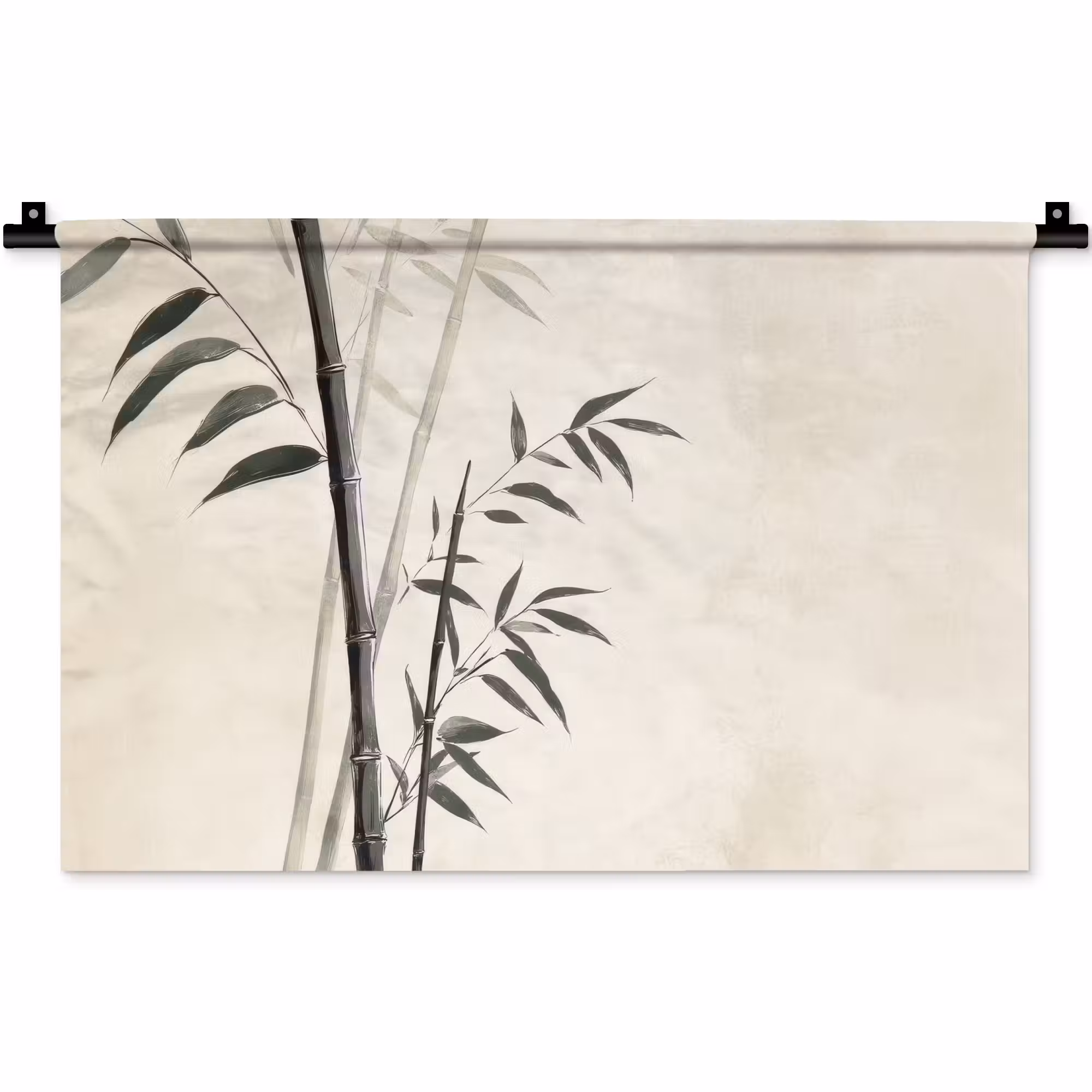 Wandteppich - Japandi - Bambus - Beige