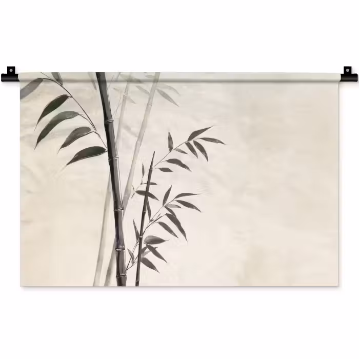 Wandteppich - Japandi - Bambus - Beige