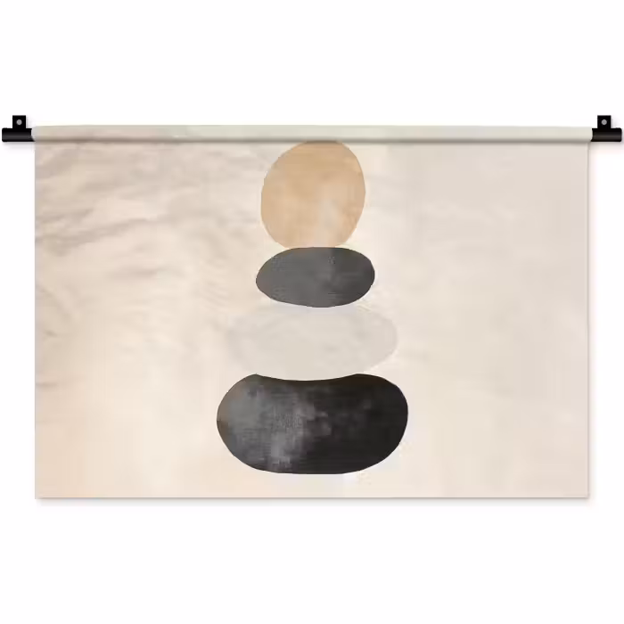 Wandteppich - Japandi - Wabi sabi - Beige