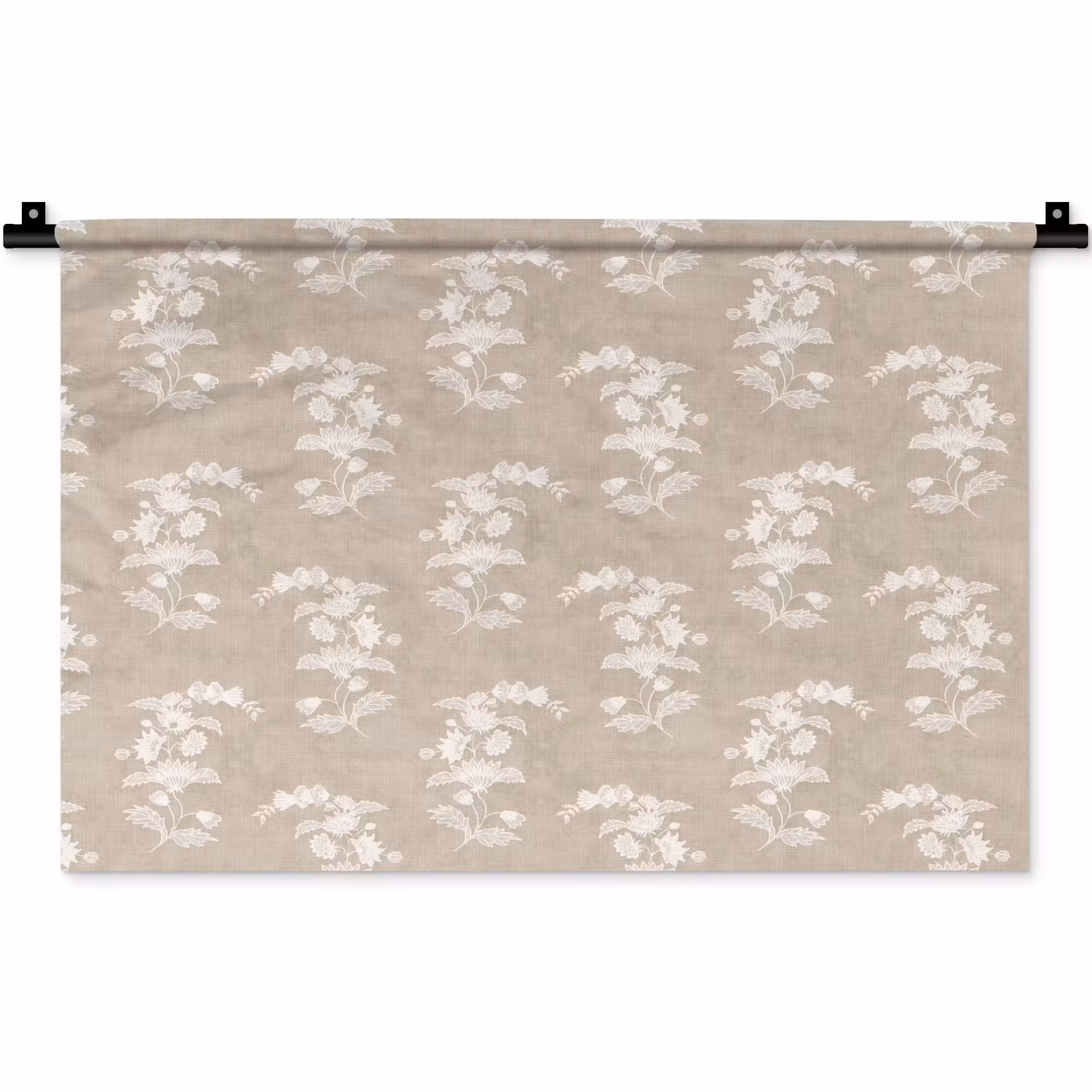 Wandteppich - Motiv - Beige - Leinen