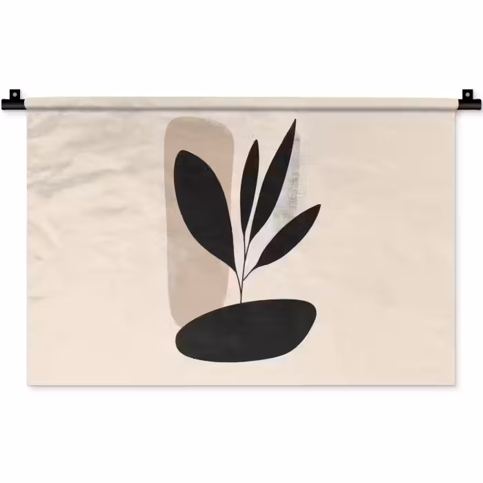 Wandteppich - Pflanze - Beige - Japanisch