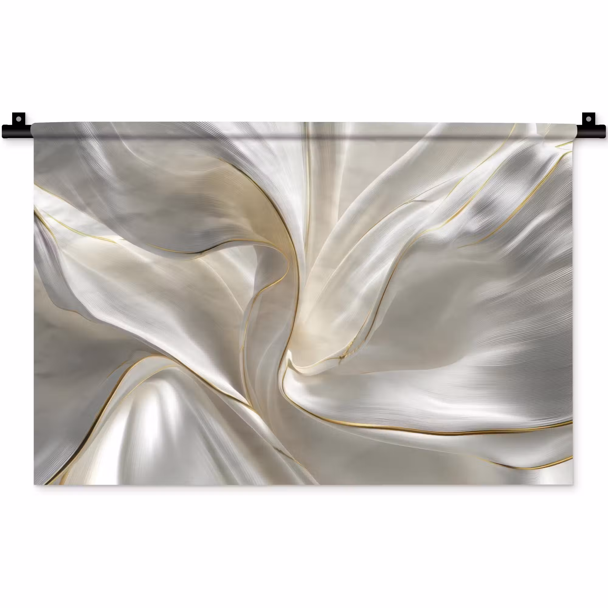 Wandteppich - Stoff - Plissee - Gold