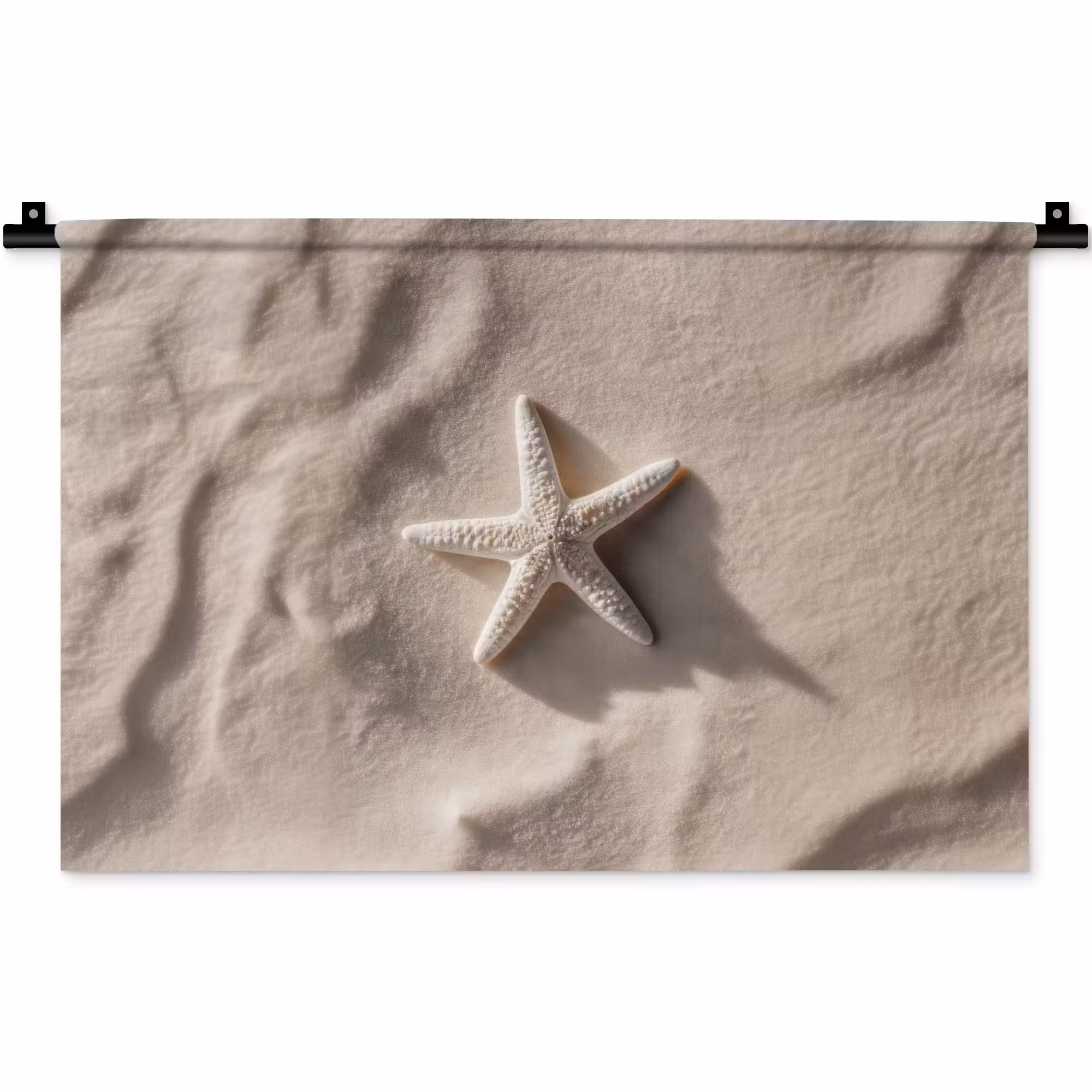 Wandteppich - Strand - Seestern - Sand - Beige