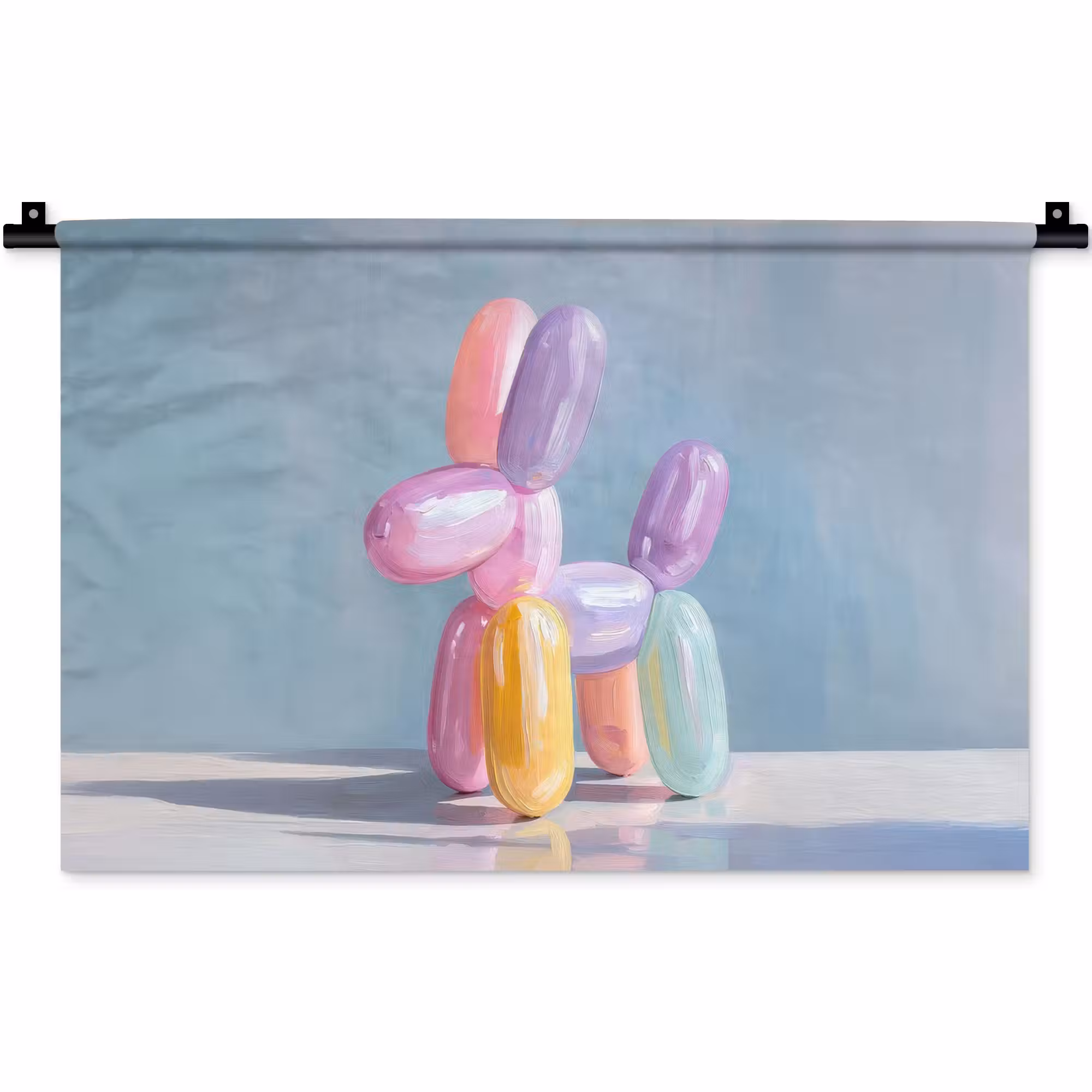 Wandteppich - Tier - Ballon - Pastelltöne - Glänzend