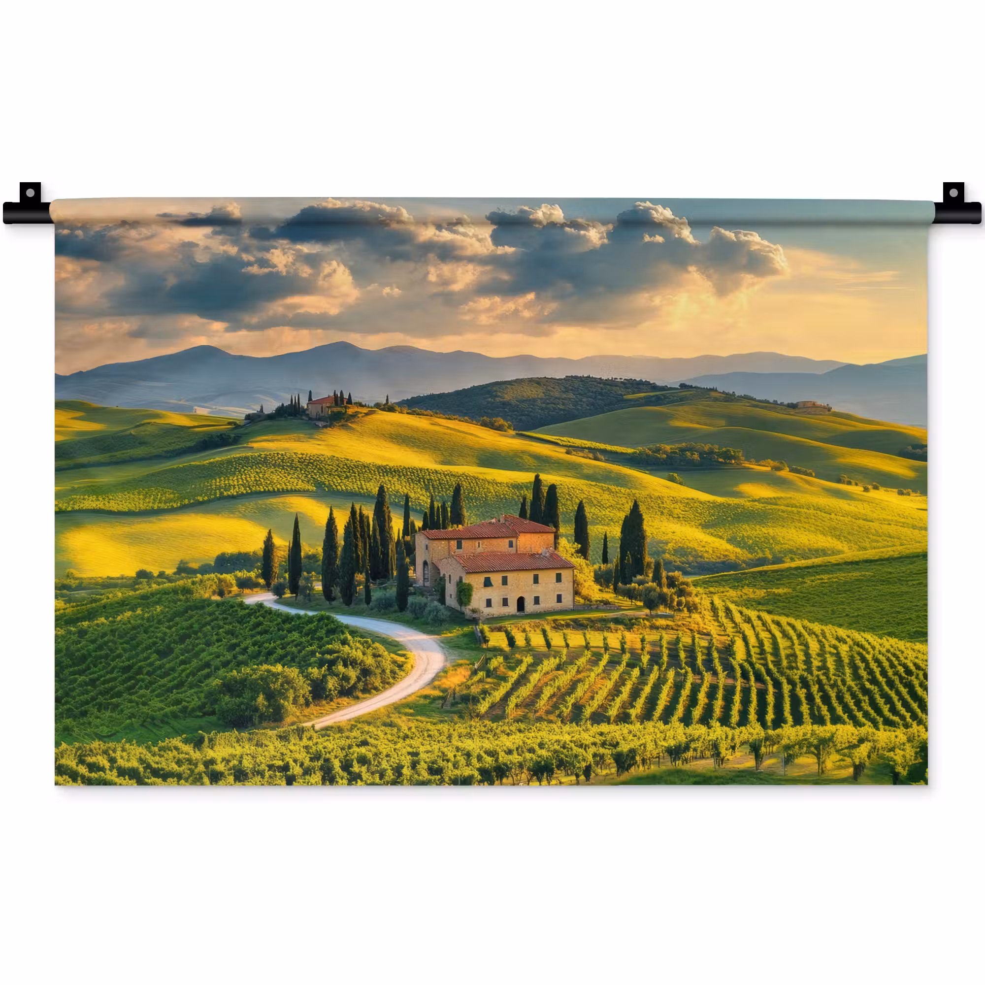 Wandteppich - Toskana - Landschaft - Weinberge