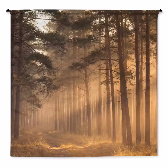 Wandteppich - Wald - Nebel - Sonnenlicht