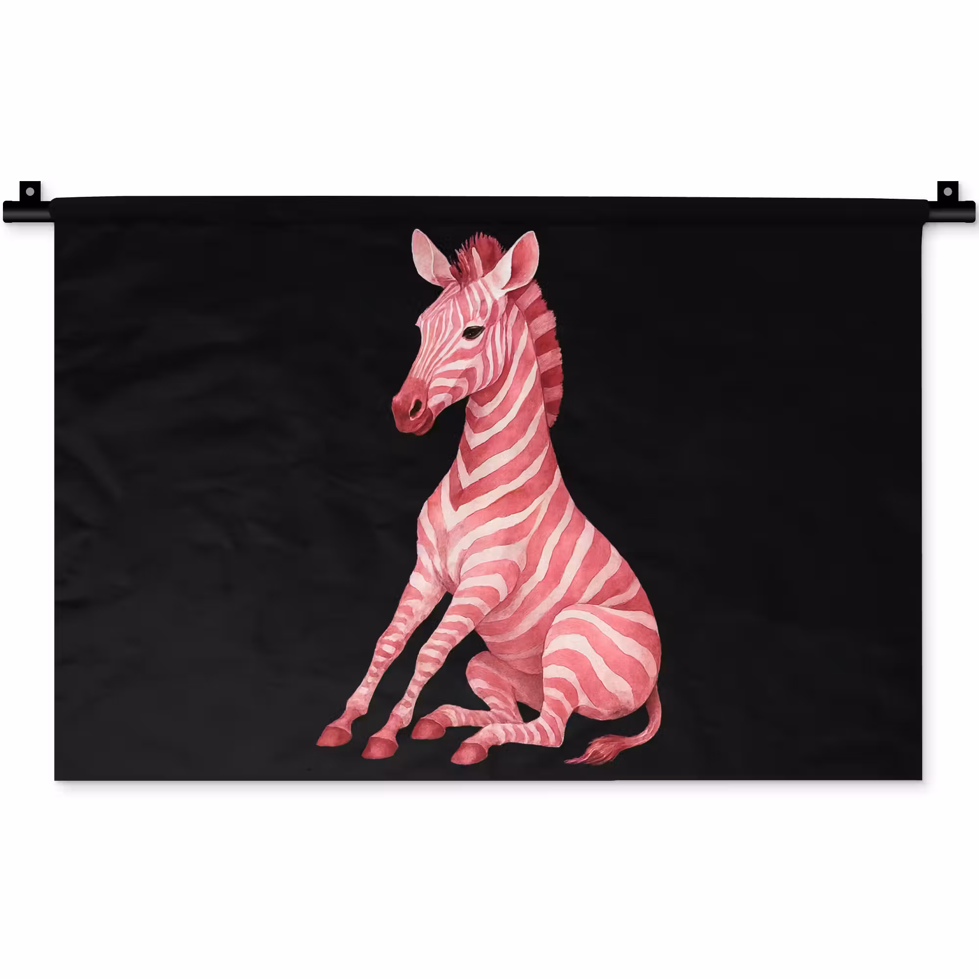 Wandteppich - Zebra - Rosa - Gestreift