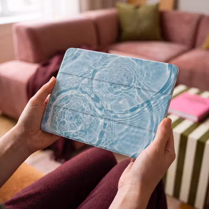 iPad-Hülle - Wasser - Blau - Blasen
