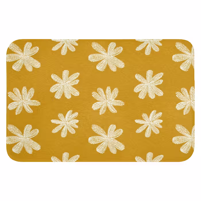 WC Vorleger - Blume - Verspielt - Ockergelb